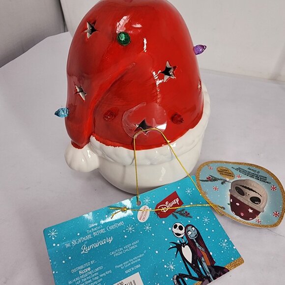 Jack Skellington Disney Nightmare Before Christmas Ceramic Luminary New - Picture 3 of 5